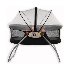 سرير أطفال متعدد الوظائف مع ناموسية – يفتح على سرير الأم